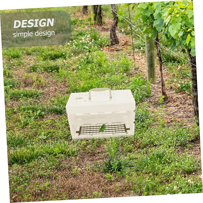 HANABASS Small Bird Carrier Cage with Handle 11.41 X 7.48 X 5.51 Inch Lightweight Portable Parrot Travel Cage Ventilated for Outdoor and Home Use