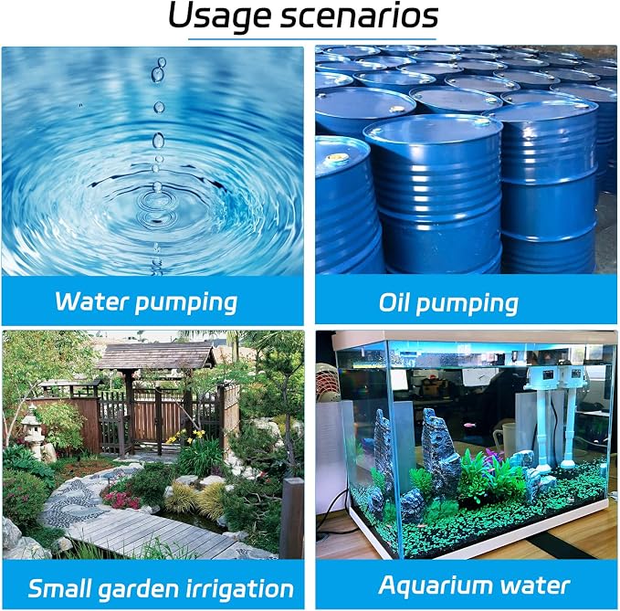 12V 80W Submersible Transfer Pump Water Diesel Oil for Auto Marine Farm | Eelectric transfer pump, 8A current, handles water,ideal for automotive, marine, agricultural irrigation and more