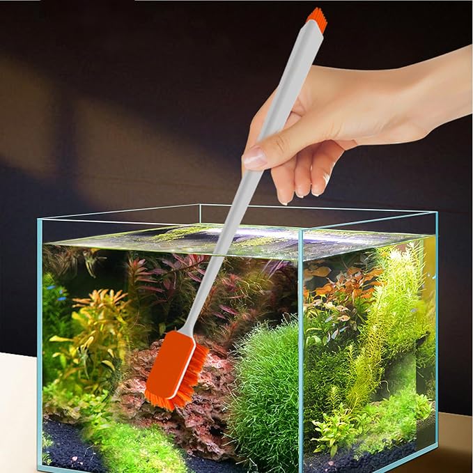 Vimvins Small Fish Tank Cleaner - Algae Scraper for Glass Aquariums - Aquarium Brush & Scrubber Tool Adapted for Cleaning Glass and Acrylic Aquariums.
