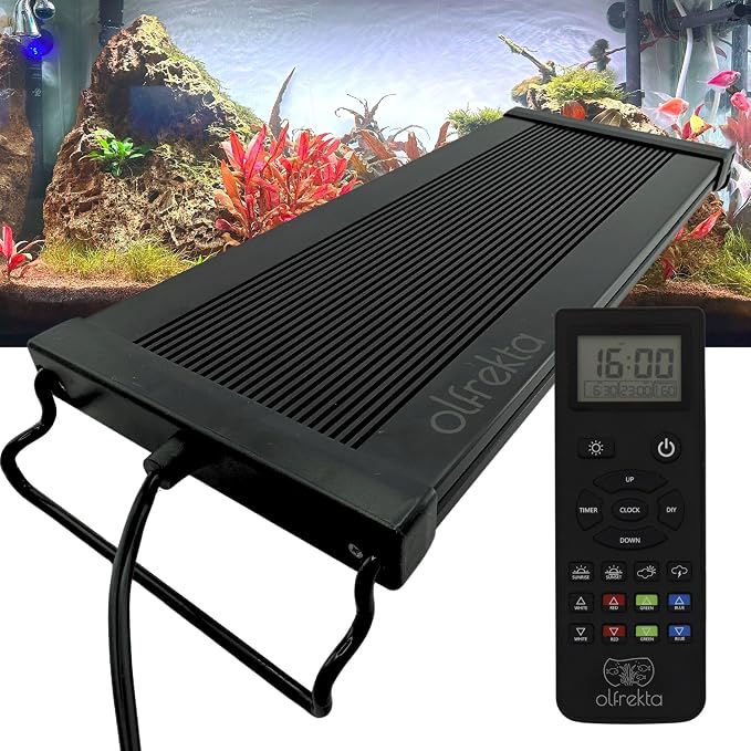 Full Spectrum LED Aquarium Light - High Power LED Fish Tank Light with Remote Control | Smart WRGB Aquarium Lights for Fish Tank with 24 Hour Cycle | 36"-42" | 65W
