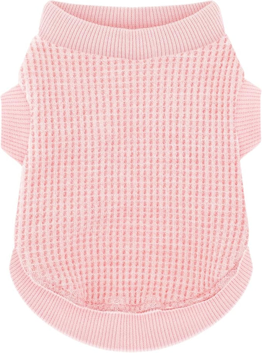 Cozy and Functional Dog Shirts for Small Puppies: Stretchable Pink Attire with Easy-On Design, Ideal for Chihuahuas and Yorkies - Enhance Comfort and Playfulness on Chill Days XX-Small