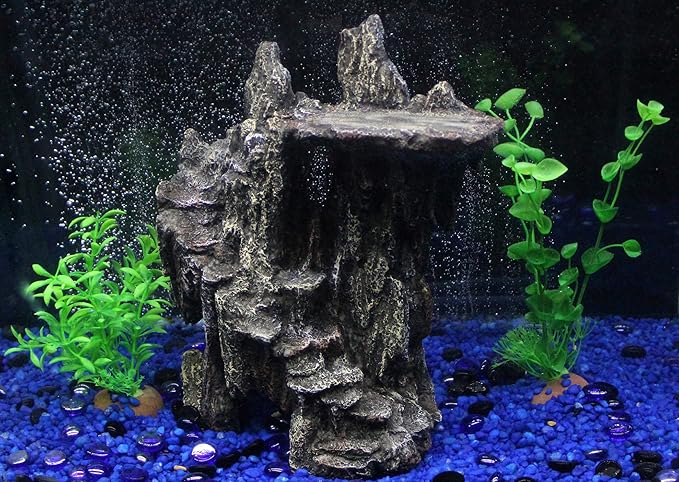 Penn-Plax Reptology Shale Step Ledge Cave Hideout - Aquarium & Terrarium Decoration - for Fish, Reptiles, Amphibians, and Small Animals - Large 2 (REP189)
