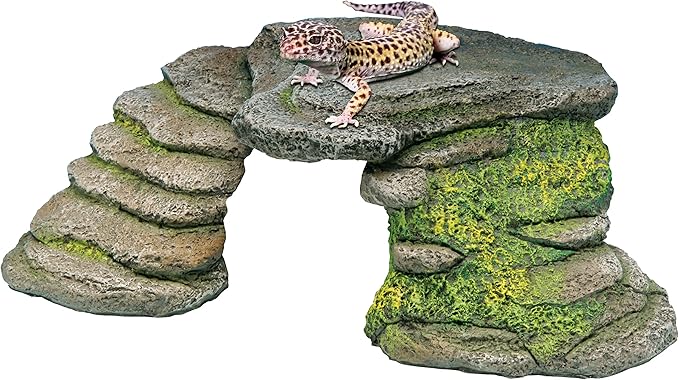 PENN-PLAX Reptology Shale Scape Step Ledge – Decorative Resin for Aquariums & Terrariums – Great for Reptiles, Amphibians, and Fish – Small