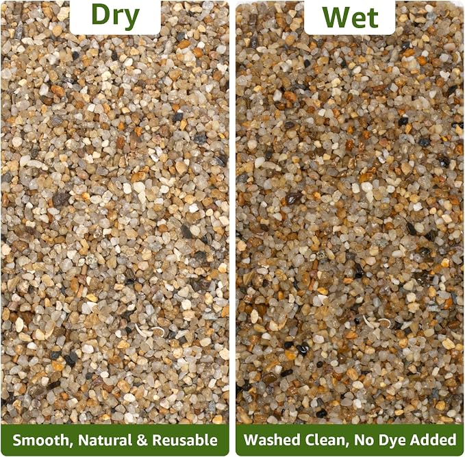5 lbs Aquarium Coarse Sand, 1/12'' Premium Gravel and Substrate | Water-Washed, Undyed, Uncoated, for Nano Tanks, Planted Layouts, Stream-Style Aquascapes, Vivariums, Terrariums, Plants