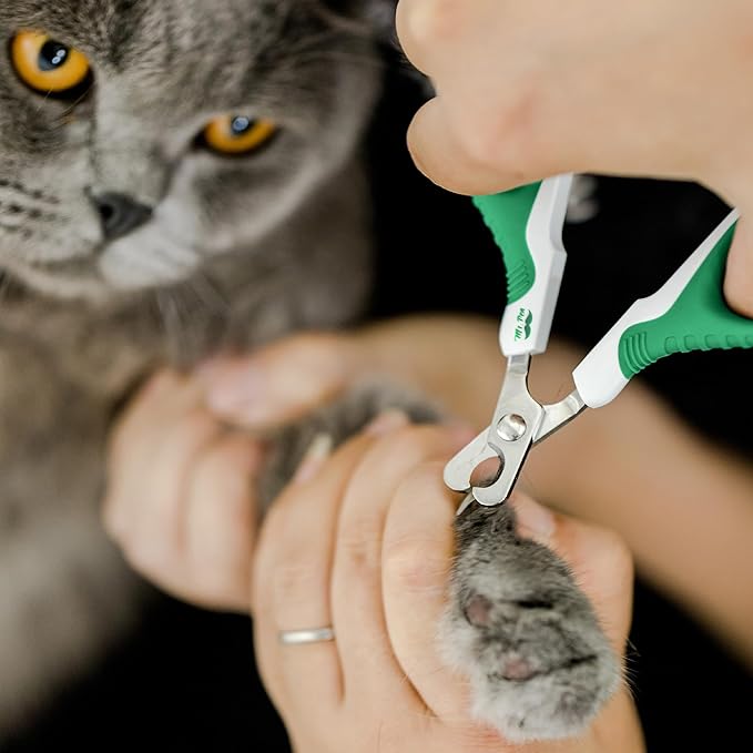 Mr. Pen Cat Nail Trimmer - Green & White, Cat & Kitten Nail Clipper, Pet Claw Trimmer for Small Dogs
