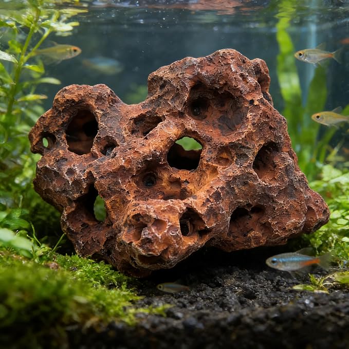 M2cbridge Large Aquarium Resin Holey Rock Hideouts Mountain Hideaway Caves | harmless resin,innovative porous design,multiple entry and exit points