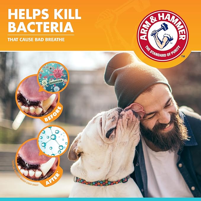 Arm & Hammer for Pets Fresh Breath Enzymatic Dog Toothpaste, Chicken Flavor, Safe for Puppies and Adult Dogs, Daily Baking Soda Dental Gel to Eliminate Bad Breath, 2.5 Oz