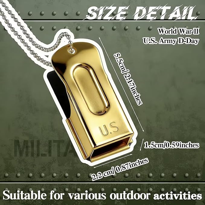 Jenaai 3 Pieces Brass Pet Training Clicker Dog Necklace Signaling Cricket Clicker Training for Puppy Dogs Cat(Gold)