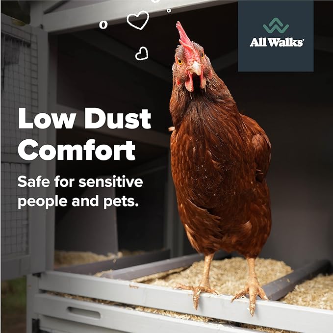 All Walks 70 Liter Hemp Bedding for Chicken Coops, Horses, Ponies, Llama, Emu, Ducks, and Turkeys - 100% Natural, Superior Odor Control, Biodegradable Pet Bedding, Dust-Free - Made in USA