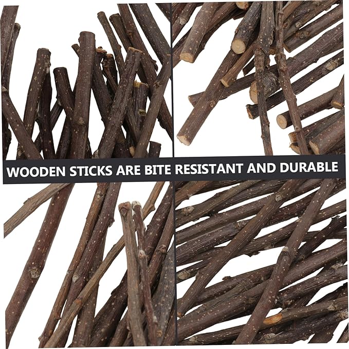 Yardwe 200G Apple Branch Chew Stick for Hamsters Rabbits Pets Interactive Teeth Grinding for Health Fun Natural Wooden Molar Stick