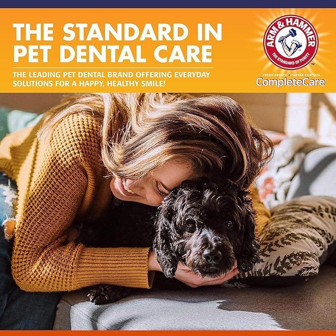 Arm & Hammer Complete Care Enzymatic Dog Toothpaste with Baking Soda and Calcium, Fluoride-Free Chicken Flavor for Plaque, Tartar, and Fresh Breath, 6.2 Oz Value Size - 6 Pack