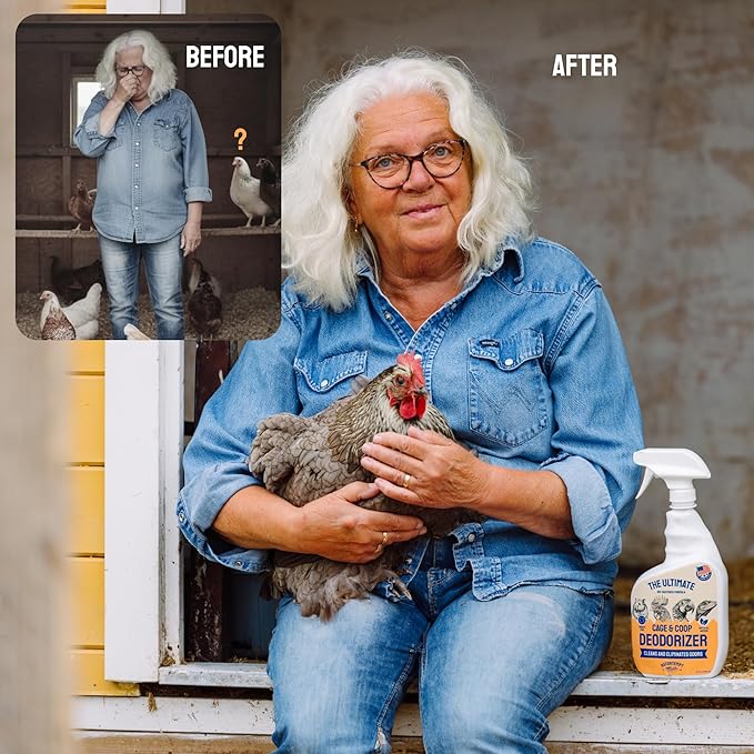 Hatortempt Chicken Coop Deodorizer & Cleaner Spray - 1 Gallon, Unscented - Ammonia Control Odor Eliminator & Coop Refresher for Chickens
