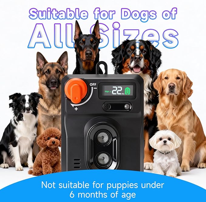 Anti Barking Device for Dogs, Ultrasonic Dog Bark Deterrent Devices, stop barking dog devices- 50Ft Range, 4 modes to suit all types of dogs, Activates Only for Real Barks, Safe Indoor/Outdoor Use