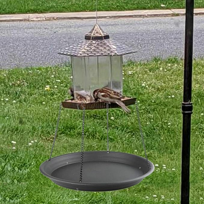 Bird Seed Catcher Tray Platform Feeder Hanging Tray Fits Most feeders Catches Most Falling Seed and Husk Great for Attracting Birds Outdoors, Backyard, Garden - No Feeders