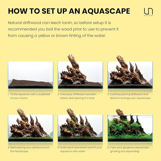 Ultum Nature Systems Driftwood - Pacific Drift Wood for Fish Tank, Planted Tank, Terriarium, Paludarium - Versatile Natural Driftwood Decor, Events Wood Centerpiece - Pacific Wood, Small (7-12")