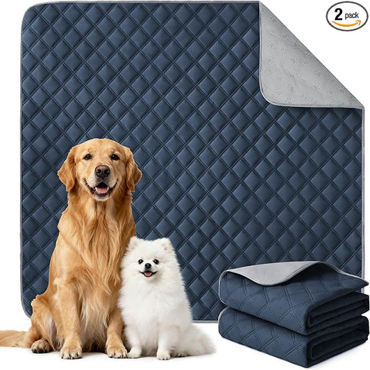 Eterish Reusable Washable Pee Pads for Dogs Large/Extra Large 36'' x 41'' 2 Pack, Absorbent Pet Puppy Dog Training Pads Non-Slip, Waterproof Whelping Potty Pads for Dogs Leak-Proof