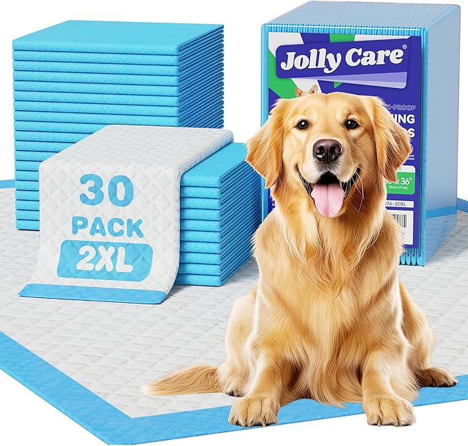 30 Count-30" x 36" XXL Puppy Pads, Extra Large Pee Pads for Dogs, Super Absorbent Disposable Dog Training Pads, Quick Drying, Leak-Proof, Ultra Thick Potty Pads for Dogs, Puppies, Doggie, Cats