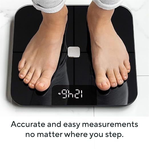 Wyze Scale for Body Weight, Digital Bathroom Smart Scale for Body Fat, BMI, and Heart Rate, 12 Body Composition Analyzer with App, Bluetooth, 400 lb (Blue)