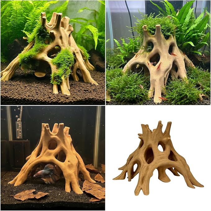Natural Trees Trunk Driftwoods Aquarium Fish Tanks Reptiles Cylinder Roots Plant Wood Decoration Ornament Accessory Unique Fish Tanks Accessory
