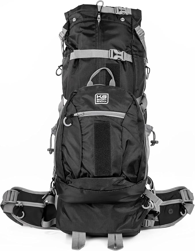 K9 Sport Sack Kolossus - X-Large, Black - The Big Dog Backpack - Ideal for Dogs 23-25” Long - Fully Adjustable Pet Carrier - Doubles as a Professional-Grade 60L Hiking Pack