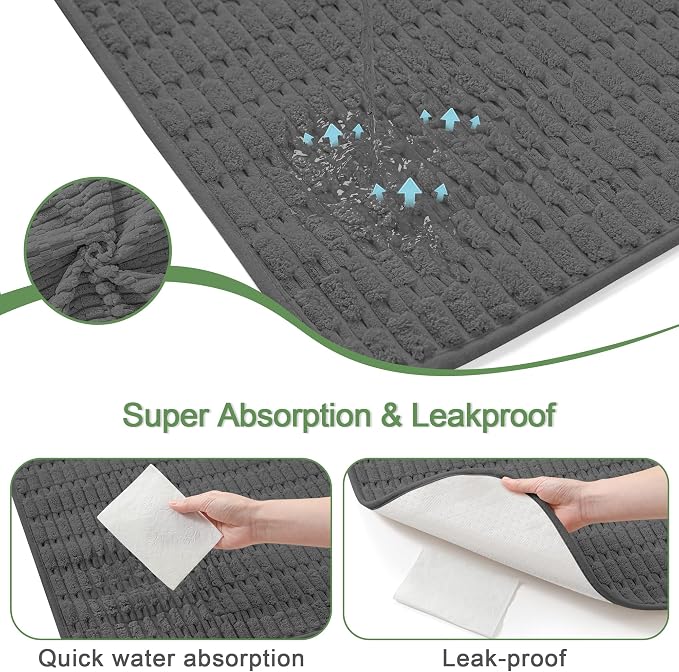 Washable Pee Pads for Dogs, 2 Pack Reusable Puppy Pads Dog Pads, Non-Slip Dog Pee Pads, Leakproof Pet Pee Pads Wee Wee Pads for Dogs. (Dark Grey, 34"x36"(Pack of 2))