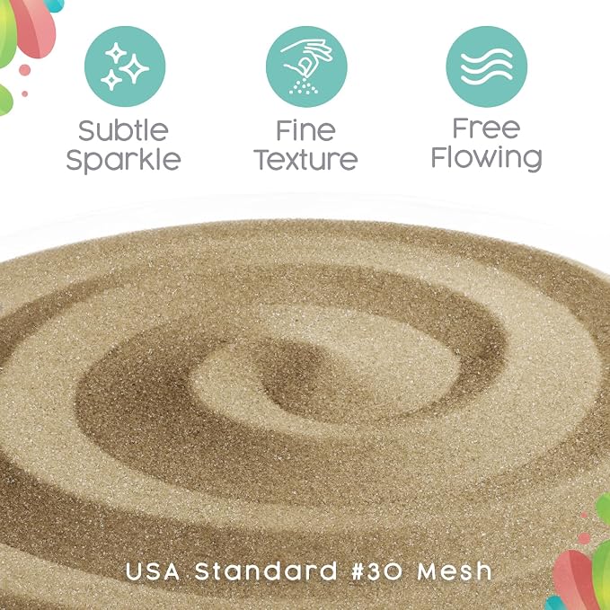 Biscotti Unity Sand, 1 LB (16 oz), Beige Colored Sand for Weddings, Vase Filler, Home Décor, Crafts, Terrariums, and More