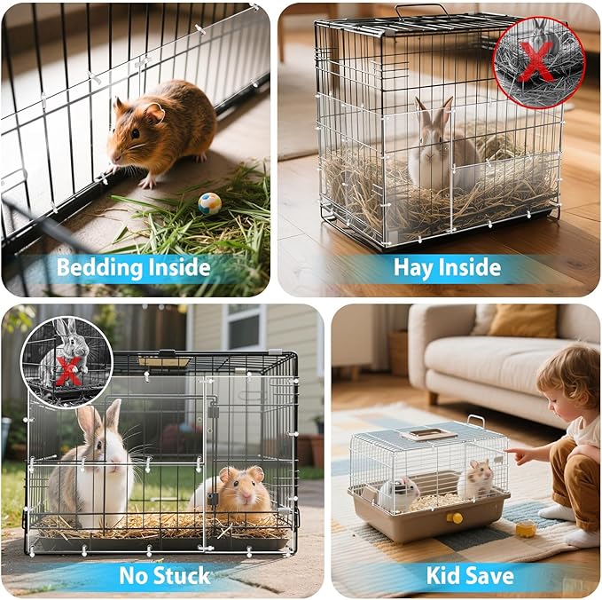 Harhana Cage-Guard, 6 Packs Clear Transparent Pet Cage Protector, Chew-Proof Barrier for Hamster, Rabbit, Bird Cages, DIY Customizable Edge Cover to Protect Wires & Prevent Mess
