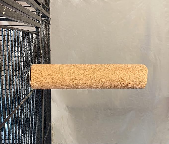 Polly's Pastels Nail Trimming & Beak Conditioning Safety Perch for Cockatiels, Cockatoos, Macaws, Parakeets, Budgies, Parrots and All Other Birds (Coral, X-Large-2" Dia. x 9" Long)