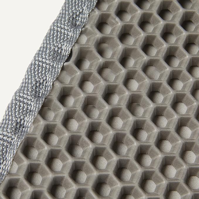 Amazon Basics Double-Layer Cat Litter Mat, Honeycomb Design with Scatter Control, Waterproof & Urine-Proof, Non-Slip Trapper Mat, Soft on Paws, Grey, 30" x 24"