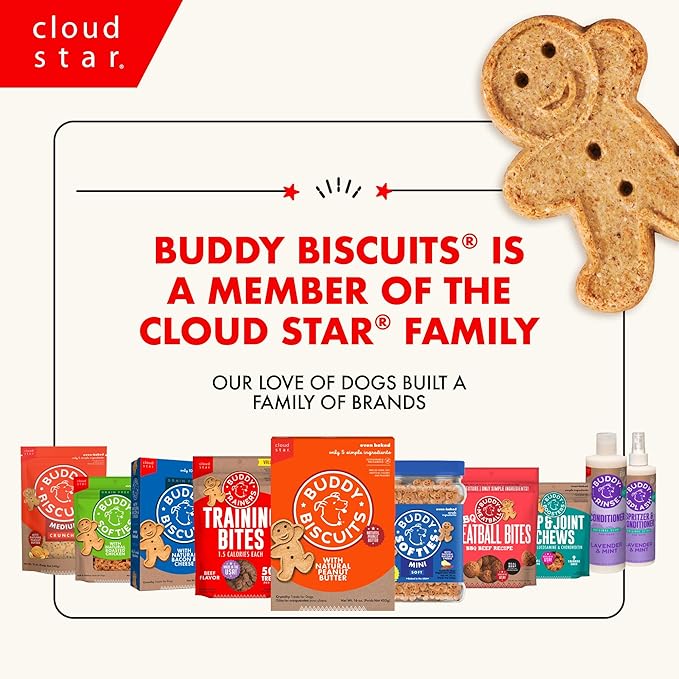 Buddy Biscuits 8 oz Bag of Softies Soft & Chewy Dog Treats, Made with Peanut Butter 8 oz