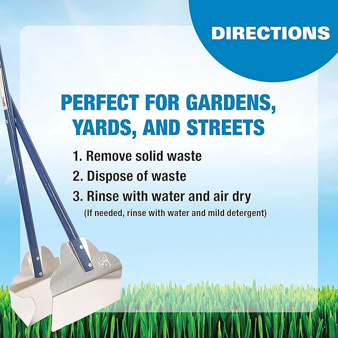Four Paws Wee-Wee Pooper Scoopers for Dogs l Outdoor Rake l Spade & Pan l Pooper Scooper Set, 5.25" x 7" x 33.5"