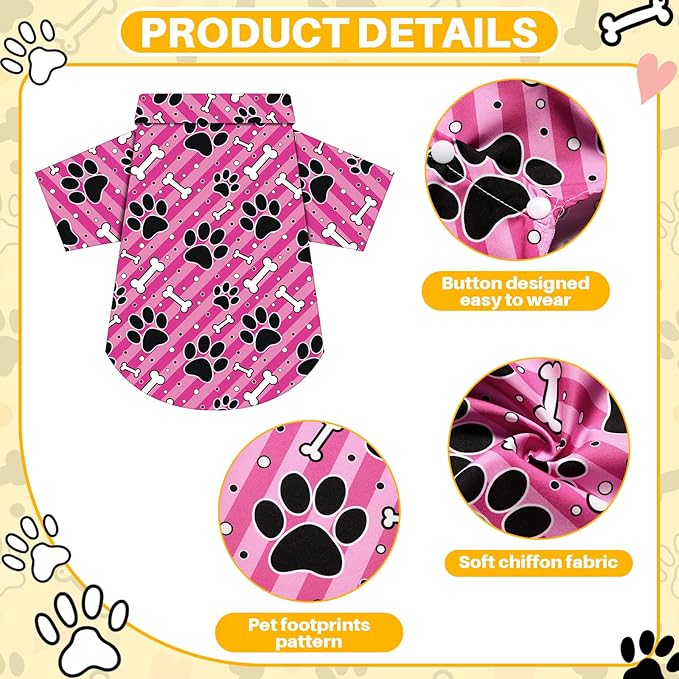 Weewooday 4 Pieces Small Pet Summer T-Shirts Hawaii Style Floral Pet Dog Shirt Breathable Cool Clothes Beach Seaside Puppy Sweatshirt for Puppy(Bright Style,Xs)