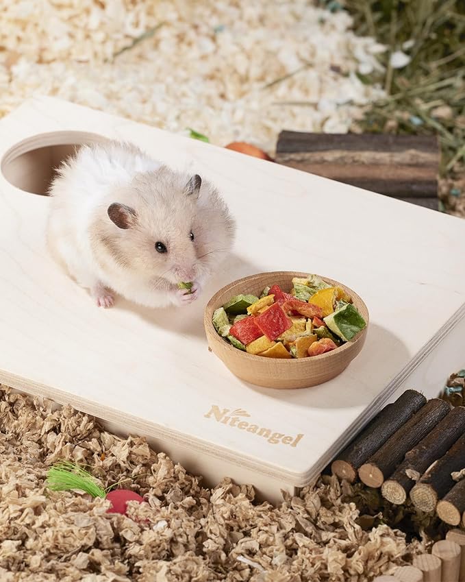Niteangel Hamster Snack & Treats Toy - Small Animal Natural Treat for Dwarf Syrian Robo Hamsters Gerbils Mice Lemmings Degus or Other Small-Sized Pets (Freeze-Dried Sweet Pepper)