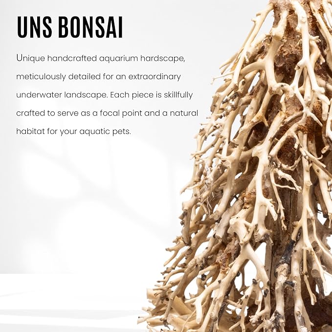 Ultum Nature Systems Bonsai - Handcrafted Hardscape Driftwood for Aquarium, Terrarium, Vivarium, Natural Aquascape Hardscape Decorations, Aquascaping Hardscape for Live Aquatic Plants - 009, Large