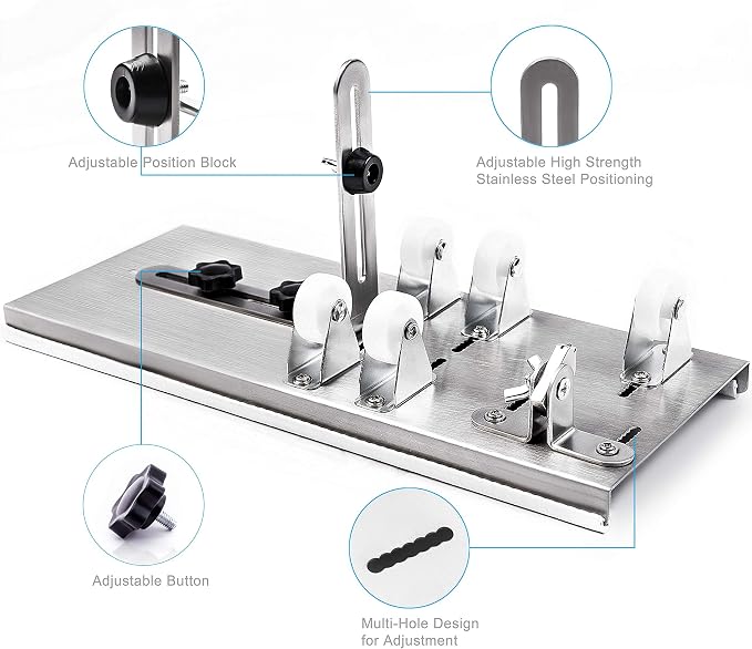 Glass Bottle Cutter, Upgraded Bottle Cutting Tool Kit for Round Bottles | 5-Wheel Bottle Stability, Adjustable Cutting Position, Spare Blade, Complete DIY Glass Cutting Kit for Round Bottles