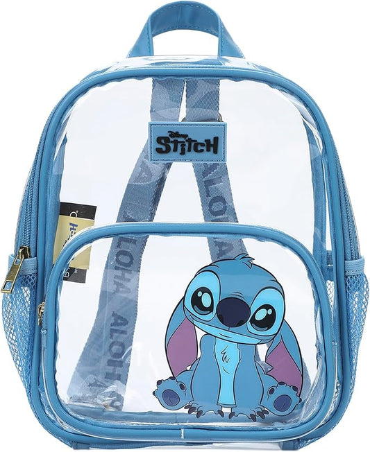 Bioworld Lilo & Stitch Curious Pose 11" Adult Clear Mini Backpack