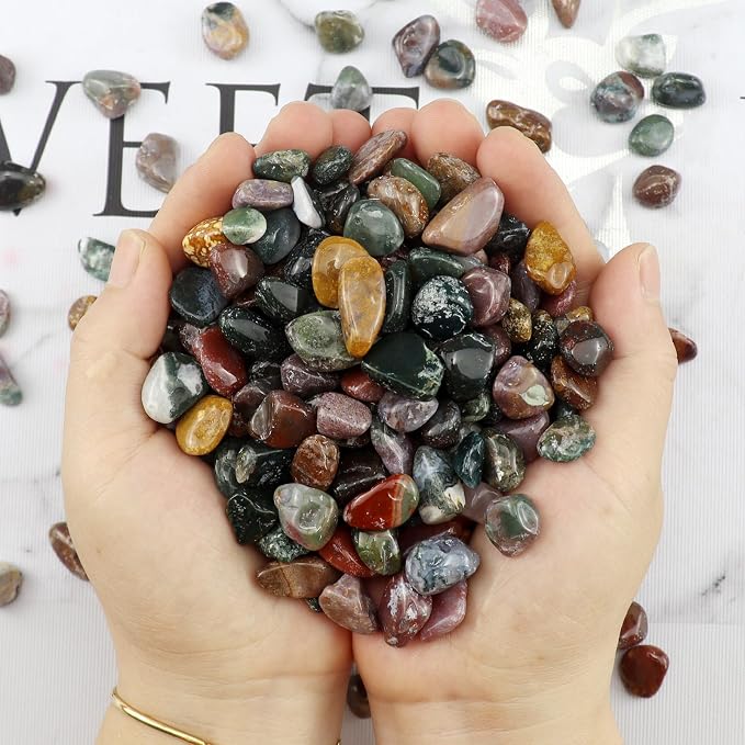 0.96LB Natural Pebbles Aquarium Decorative Crushed Stones Fish Tank Gravel Succulent Rocks Vase Filler Bulk Tumbled Polished Irregular Shaped