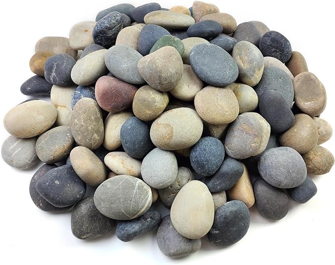 FANTIAN 40 lbs River Rocks for Landscaping, 2-3 Inch Garden Rocks Pebbles | Large Rocks Decorative Stones for Landscaping, Painting, Aquarium, Fish Tank, Plants, Crafting, Walkways, Outdoor