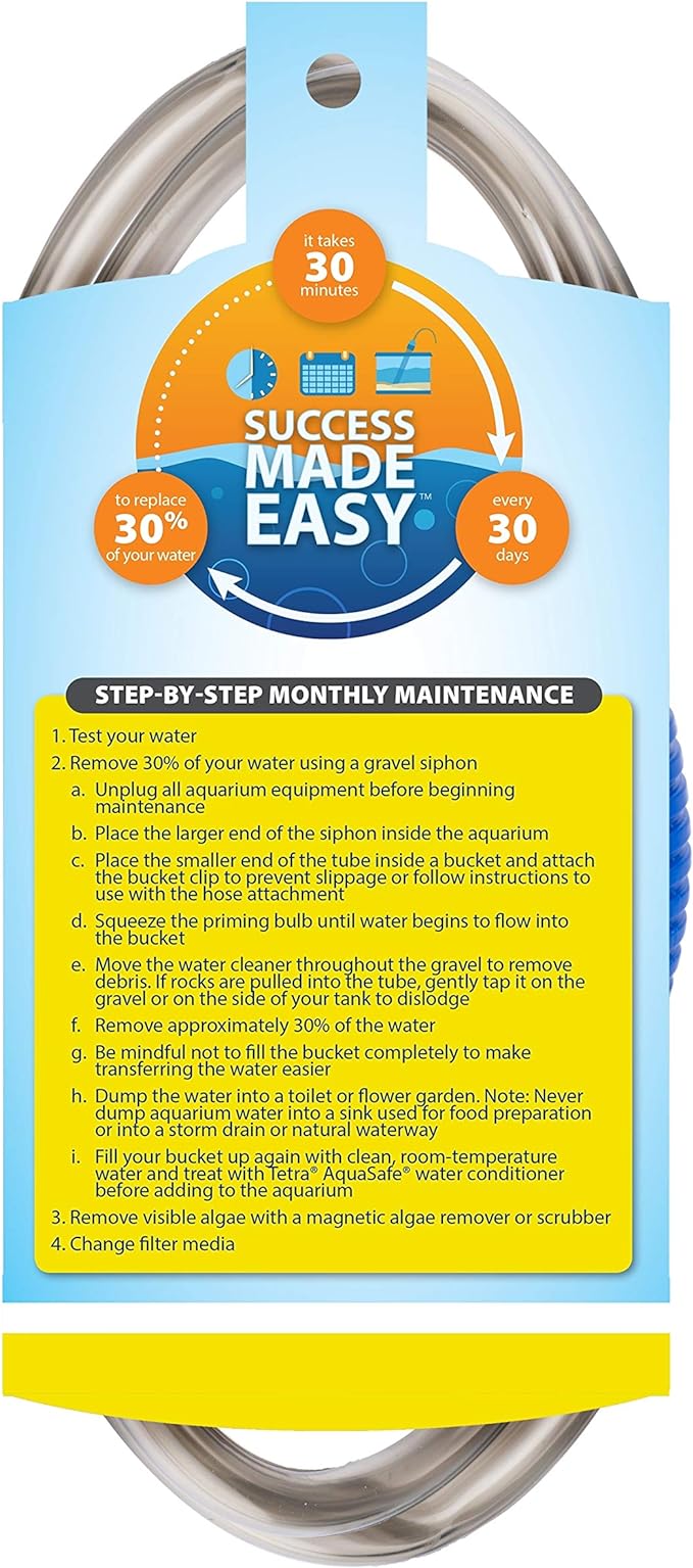 Tetra Water Cleaner Gravel Siphon for Aquariums, Easily Clean Freshwater Aquariums (Pack of 12)