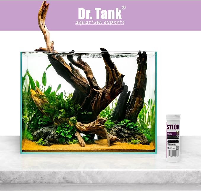 Dr. Tank Bottom Stick - Aquarium Plant Fertilizer Sticks for Aquatic Plants, Substrate Nutrients for Freshwater & Planted Tanks, Slow-Release Nutrients for Plant Growth, 15 Sticks - Trace Stick