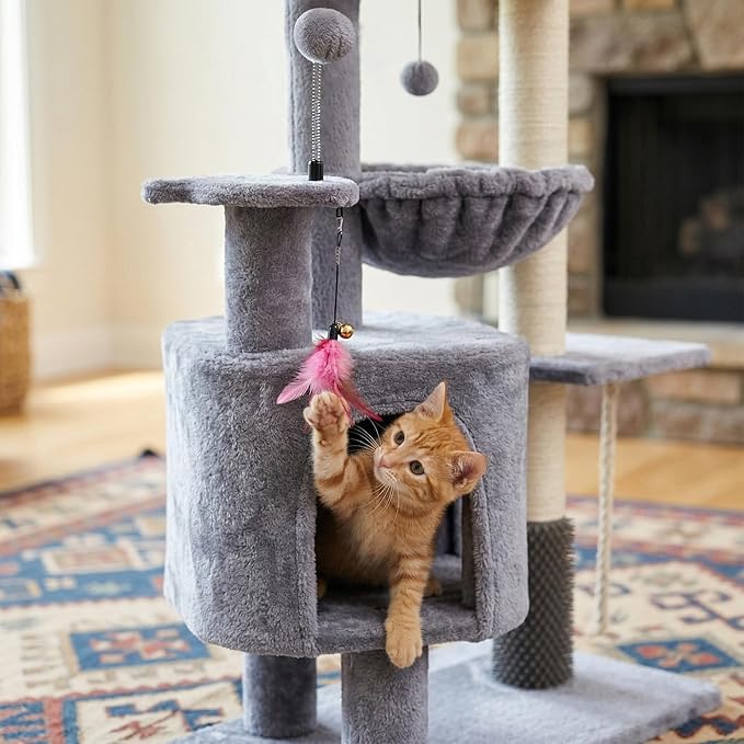 YOUPET CAT Tree (Gray, 34.4")