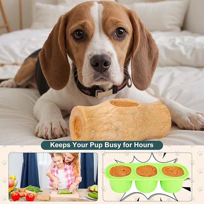Interactive Dog Toys for Aggressive Chewers Indestructible Dogs Toy for Large/Medium Breed,Frozen Dog Treat Holder to Keep Them Busy&Reduces Anxiety