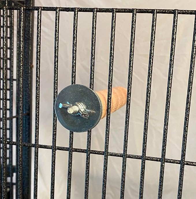 Polly's Pastels Nail Trimming & Beak Conditioning Safety Perch for Cockatiels, Cockatoos, Macaws, Parakeets, Budgies, Parrots and All Other Birds (Coral, Small-1" Dia. x 6" Long)