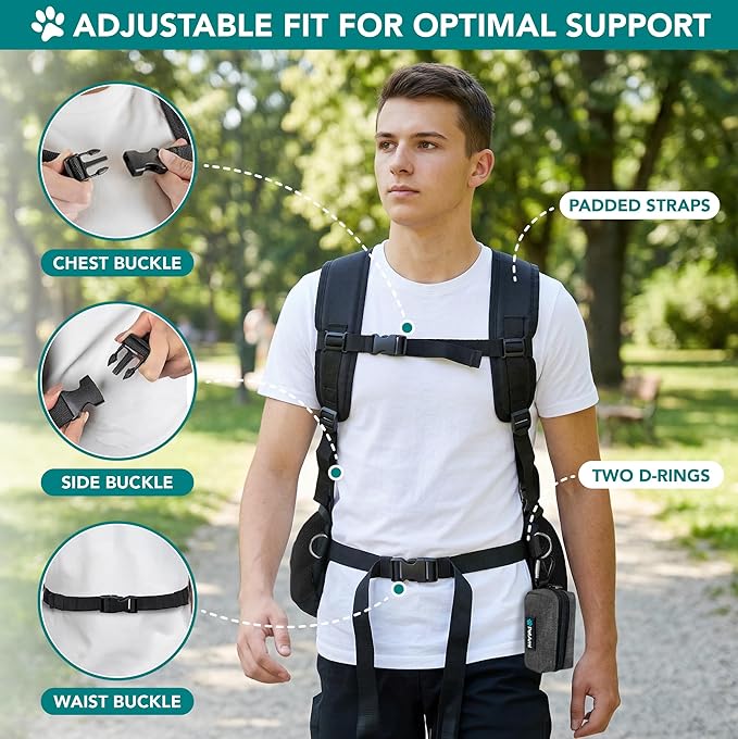 PetAmi Dog Front Carrier Backpack, Ventilated Adjustable Dog Pet Cat Chest Carrier Backpack, Dog Carrier for Hiking Camping Travel, Small Dog Puppy Medium Cat Carrying Bag, Max 14 lbs, Black
