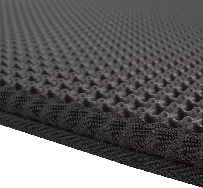 Cat Litter Mat - 30x24 Waterproof Litter Box Mat with Dual-Layer Honeycomb Design for Trapping Litter - Slip-Resistant Cat Mat by PETMAKER (Black)