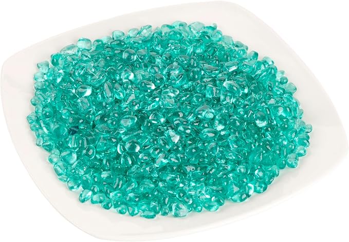 WAYBER 1 Lb Tumbled Sea Glass Pebbles Decorative Glass Stones, Light-Green | Vivid Long-Lasting Hues, Lustrous Polished Finish, Non-Toxic Material, Ideal for DIY Crafts & Home Decorations