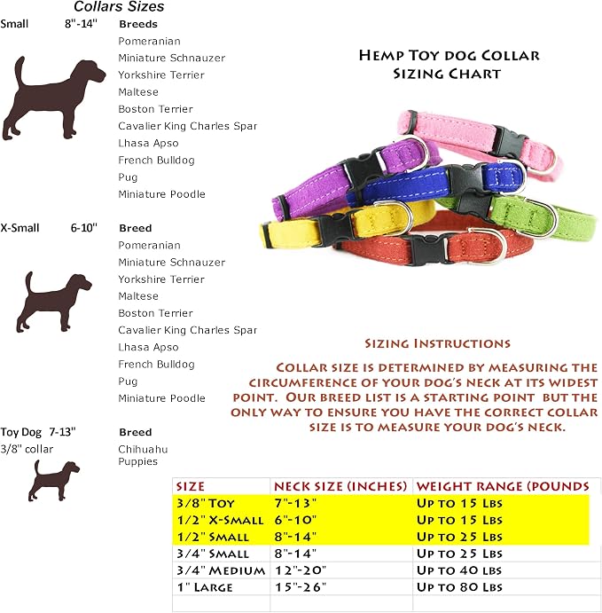 Toy Dog Collars (Rust)
