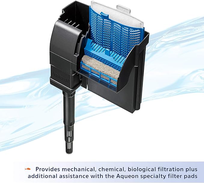 Aqueon QuietFlow 50 LED PRO Aquarium Fish Tank Power Filter For Up To 50 Gallon Aquariums