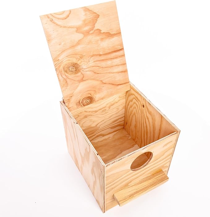 Ware Manufacturing Nest Box, Perfectly Sized for Cockatiels, Natural Wood