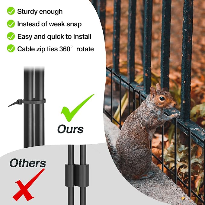 19.83ft(L) X 13inch(H) No Dig Fence, 14 Panels Animal Barrier Fences Rustproof Metal Bottom Fencing Border, Rabbits Dog Digging Blockers Ground Stakes Defense for Outdoor Landscape Patio